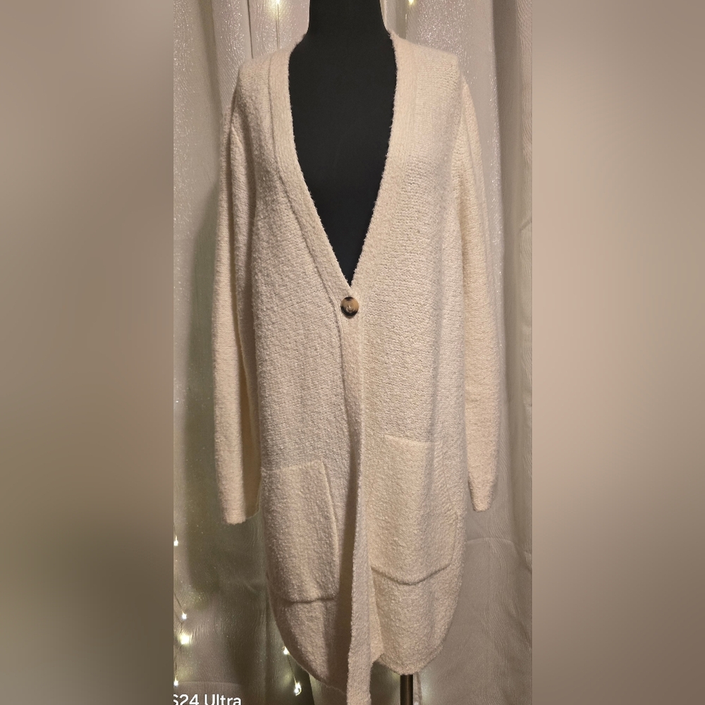 J. Jill Cream Cardigan Sweater